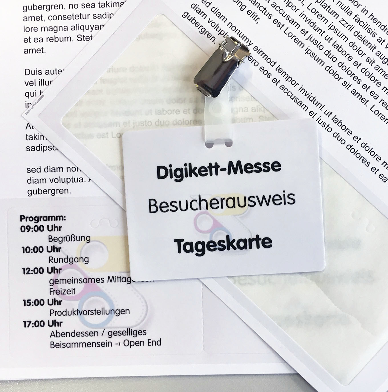 printed conference badge