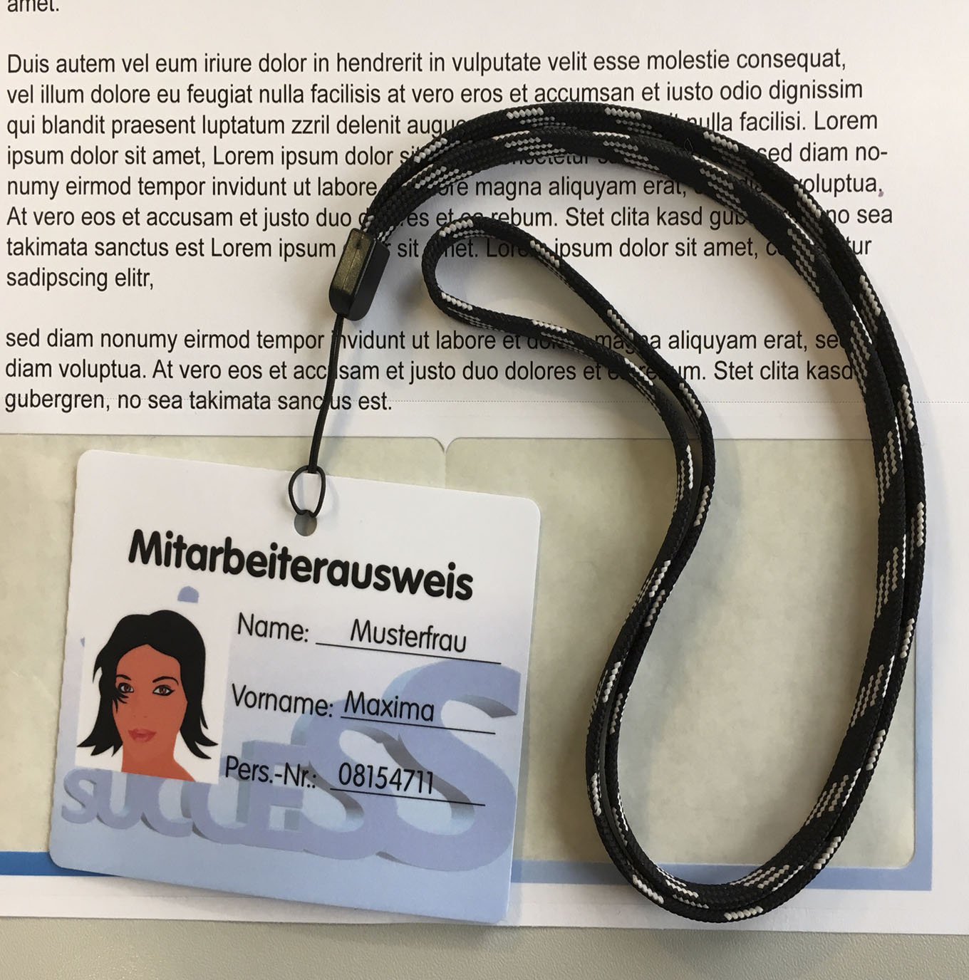 printed visitor pass